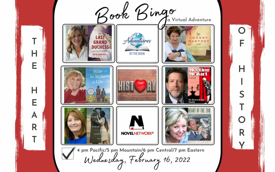 Book Bingo (The Heart of History): a Virtual Adventure featuring Bryn Turnbull, Lucy Sanna, Florence Reiss Kraut, Howard Jay Smith, Loretta Ellsworth, Kathi Diamant